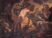 Johann Carl Loth Fupiter and Merury being entertained by philemon and Baucis oil painting on canvas